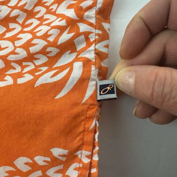 OP Ocean Pacific Mens M Orange Hawaiian Shirt Pineapples Surf Beach Tropical - Picture 7 of 10